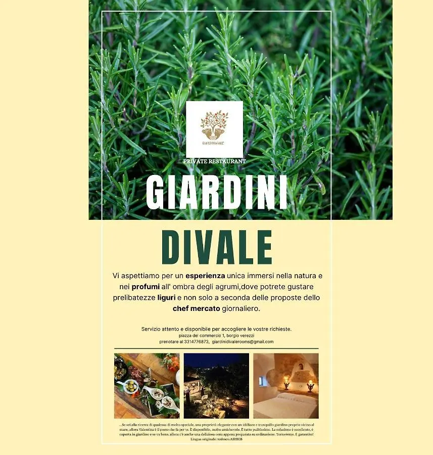 B&B Giardinidivale A 2 Chilometri Da Finale Ligure Borgio Verezzi Guest house